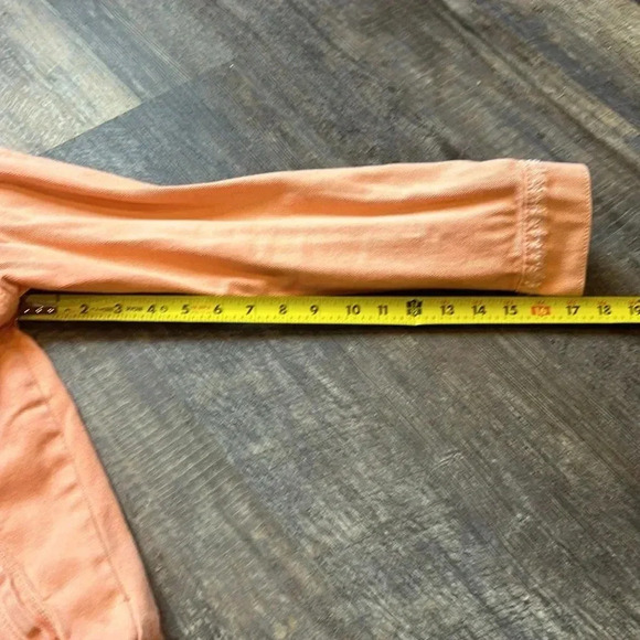 Purposely Distressed Forever 21 Peach Colored Jean Jacket Women's Size small - Picture 6 of 8